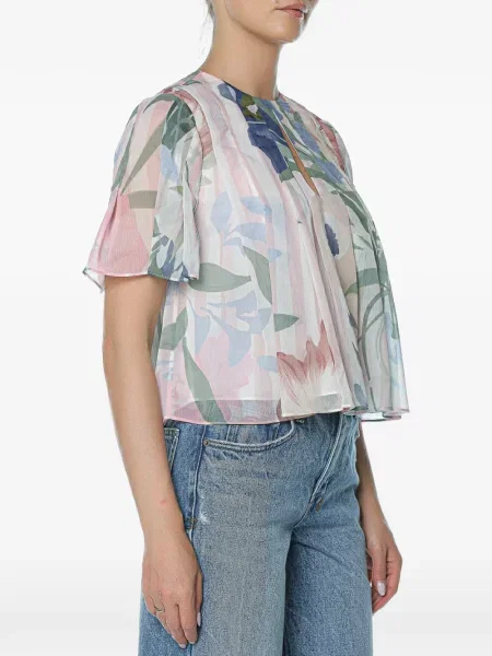Top Ted Baker cu model floral cu imagine roz