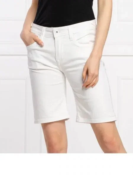 Pepe Jeans London Pantaloni scurți POPPY alb