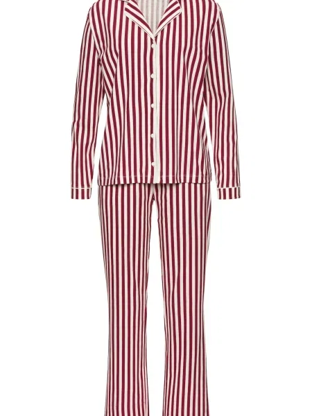 LASCANA Pijama roșu / roșu vin alb
