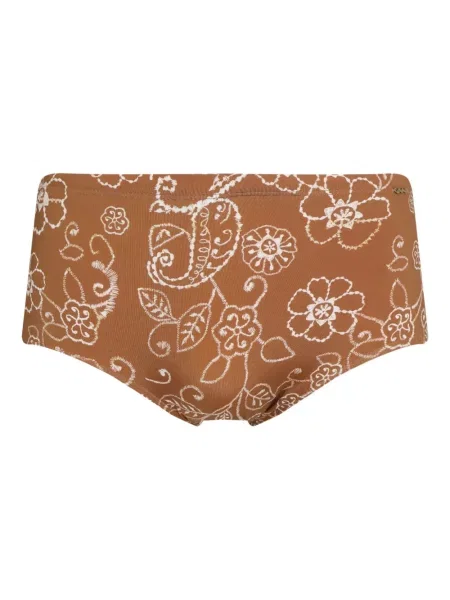 Slip de baie Amir Slama cu model floral cu imagine maro
