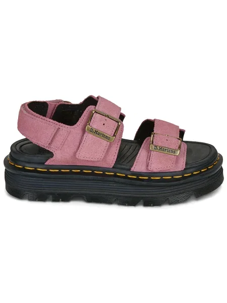 Pantofi Dr. Martens din piele de căprioară roz