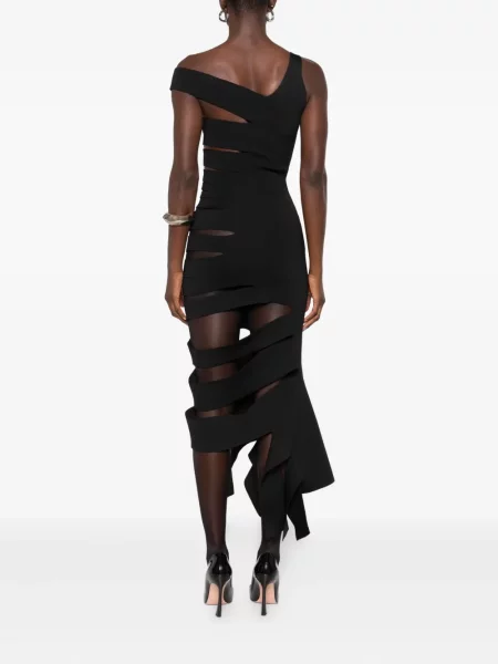 Rochie Mugler cu un umăr gol negru