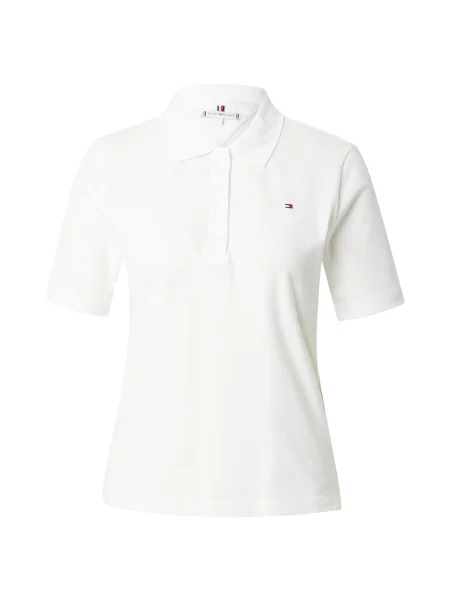 Tommy Hilfiger Polo marškinėliai Écru Regular Fit balta