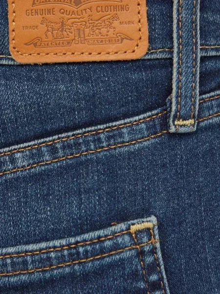 Ретро слаб дънки skinny fit Levi's® с разкъсвания синьо