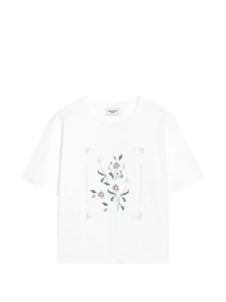 Tricou Weekend Max Mara cu decolteu rotund alb