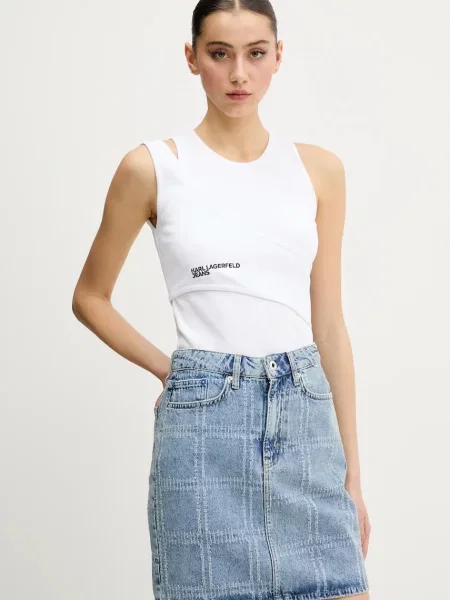Топ Karl Lagerfeld Jeans бяло