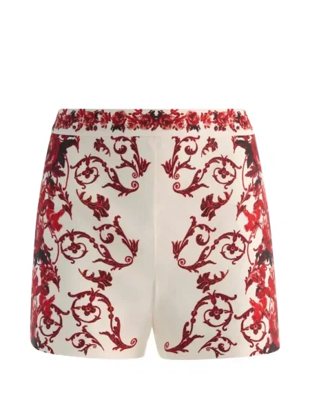 Pantaloni scurți Alice + Olivia cu model floral cu imagine alb