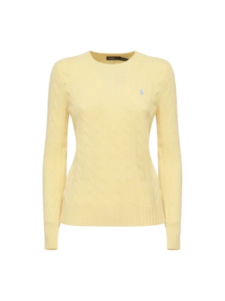 Sweter Polo Ralph Lauren z logo żółty