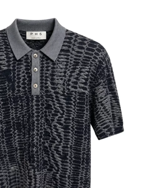 Tricou polo Ph5 tricotate negru