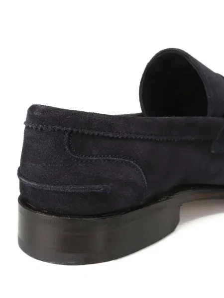 Pantofi loafer Tricker's din piele de căprioară albastru