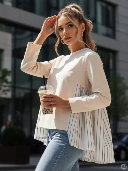 Bluza FUNIL Dstreet beżowa
