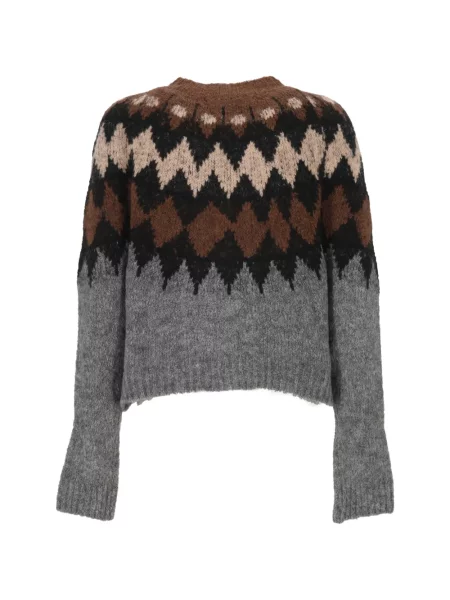 Cardigan Tela tricotate cu model argyle gri