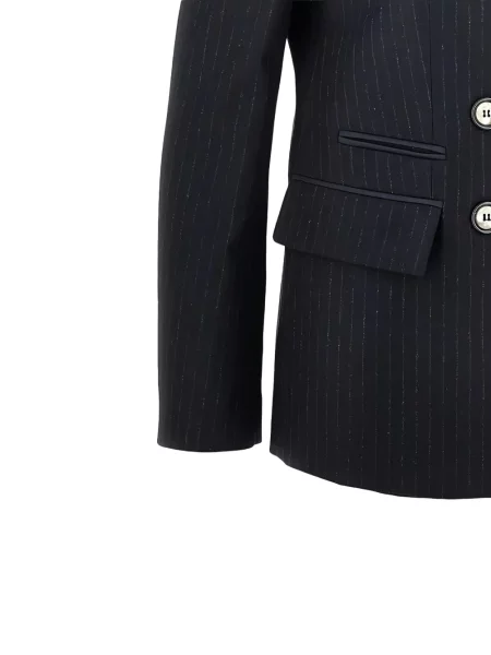 Ριγέ μπλέιζερ Emporio Armani διπλόκουμπα μπλε