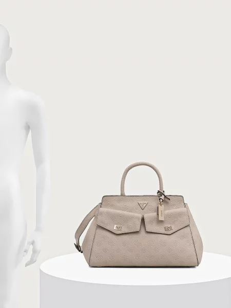 Кожаная сумка шоппер Guess