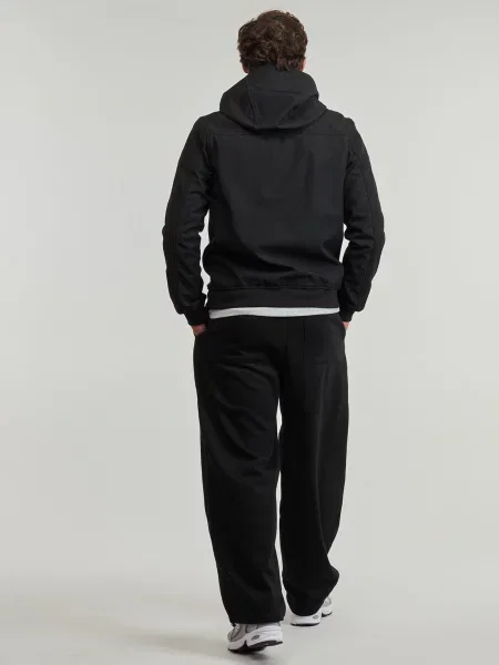 Fleecová fleecová mikina Lyle And Scott černá