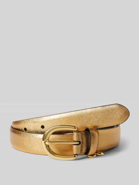 Pasek skórzany z aplikacją z logo model ‘CHARM’