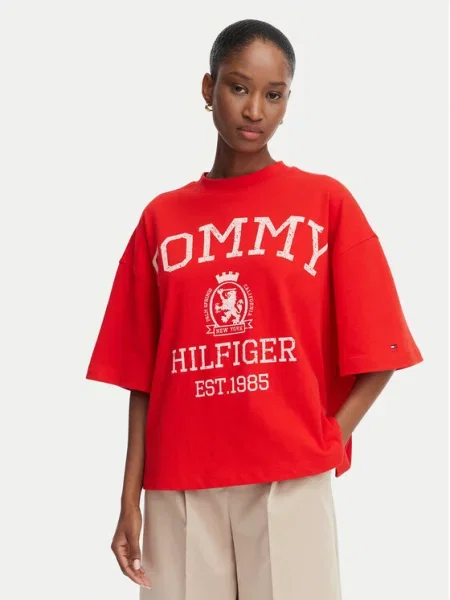 Тениска Tommy Hilfiger червено