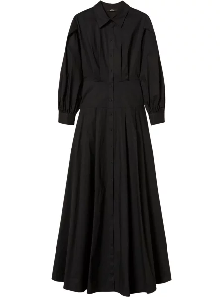 Rochie tip cămașă Twinset din poplin de costum negru