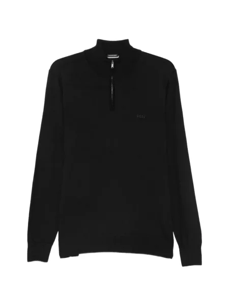 Pulover Boss cu broderie negru