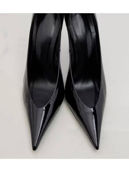 Pantofi cu toc Gucci din piele de lac negru