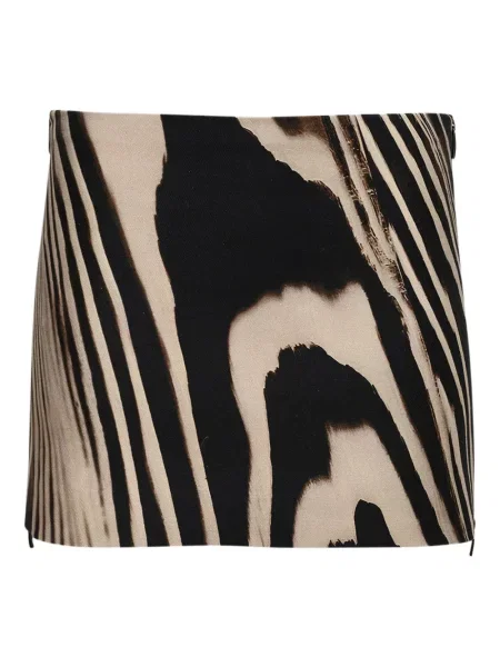 Mała spódnica mini David Koma z nadrukiem w zebrę