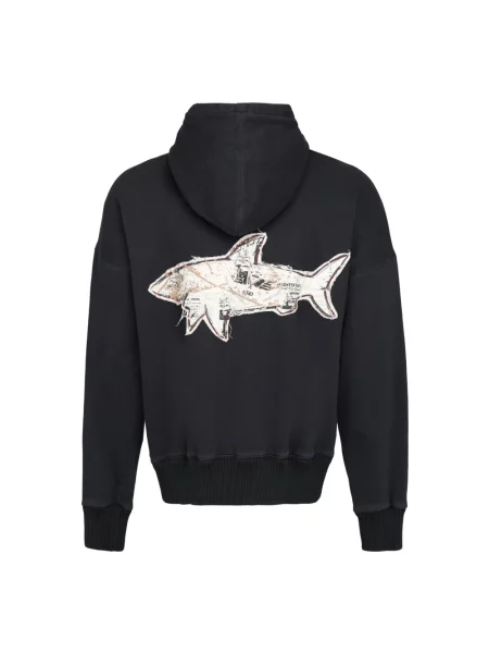 Bluza z kapturem Paul & Shark z logo niebieska