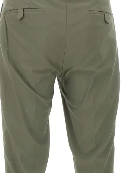 Pantaloni Devore plisate verde