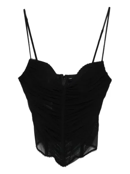 Top Blumarine plasă negru