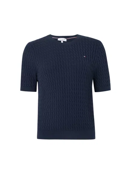 Tommy Hilfiger pulover cu mânecă scurtă pentru femei din albastru