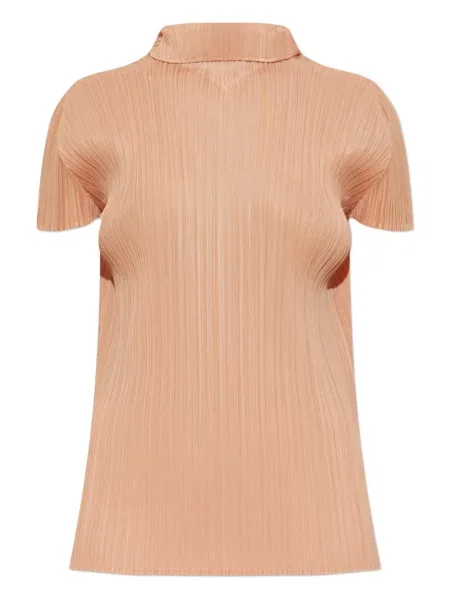 Bluză Pleats Please Issey Miyake plisată portocaliu