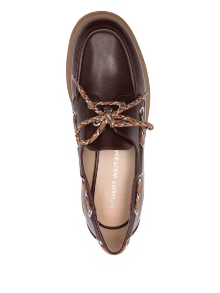 Кожени ниски обувки Stuart Weitzman червено