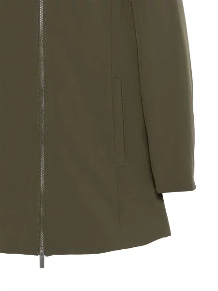 Palton Woolrich cu glugă verde