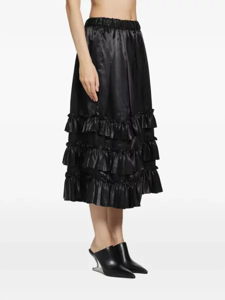 Fustă Noir Kei Ninomiya cu volane negru