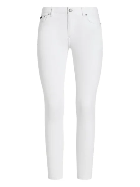 Jeansy Dolce And Gabbana z autografem białe