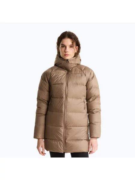 Palton cu puf pentru femei The North Face Hydrenalite City Down Hooded garnet