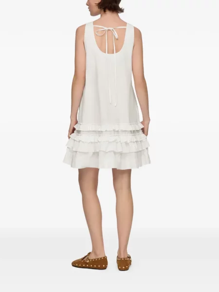 Rochie mini Ganni cu volane alb