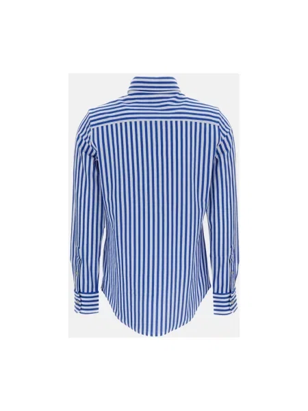 Koszula z długim rękawem Polo Ralph Lauren w paski z długim rękawem z twillu niebieska