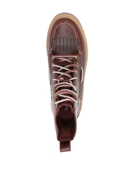 Cizme scurte Timberland streetstyle cu strasuri roșu