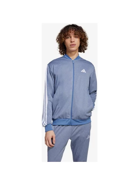 Kurtka adidas Tricot Regular-Fit Mélange niebieski S biały