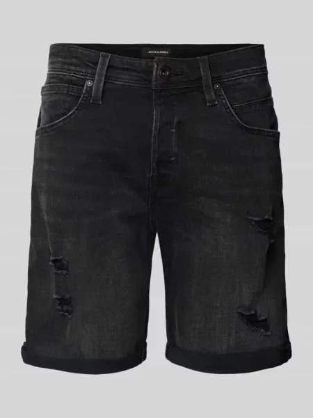 Szorty jeansowe o kroju regular fit z 5 model ‘RICK’ Jack & Jones czarne