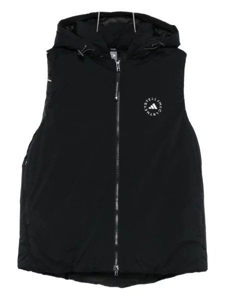 Prsluk Adidas By Stella Mccartney s kapuljačom crna