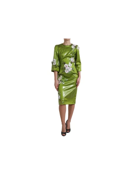 Sukienka midi Dolce And Gabbana zielona