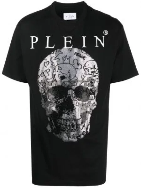 Kratak majica Philipp Plein s printom crna