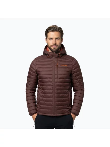 Péřová bunda Alpinus Kiruna brown hnědá