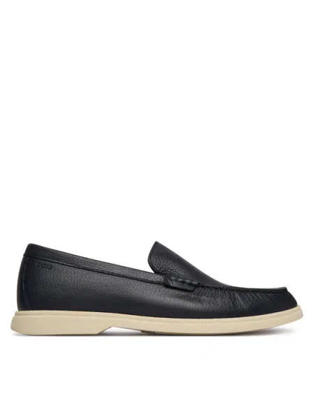 BOSS mocasini de piele Sienne albastru