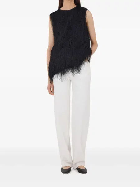 Vestă Loulou De Saison cu franjuri negru