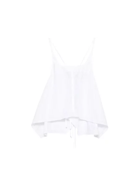 Top Low Classic bez rękawów klasyczny dzwony biały