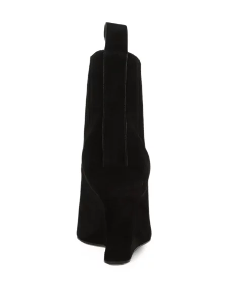 Велурени боти Rick Owens с клин ток черно