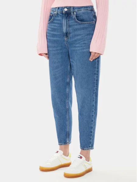 Tommy Jeans Džinsai Mom Fit mėlyna