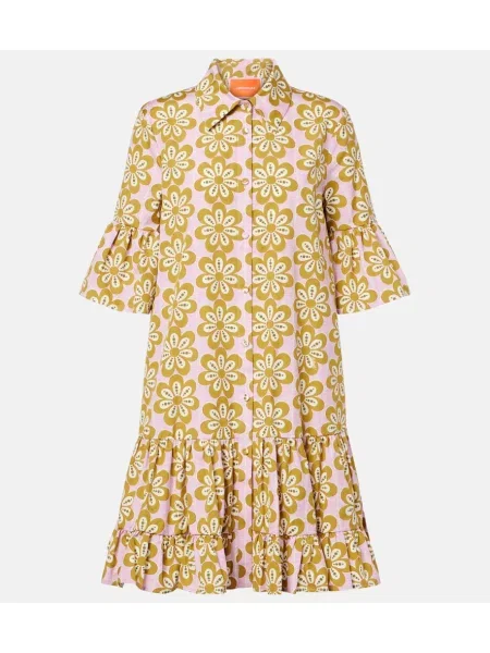 Rochie tip cămașă La Doublej cu model floral din poplin de costum